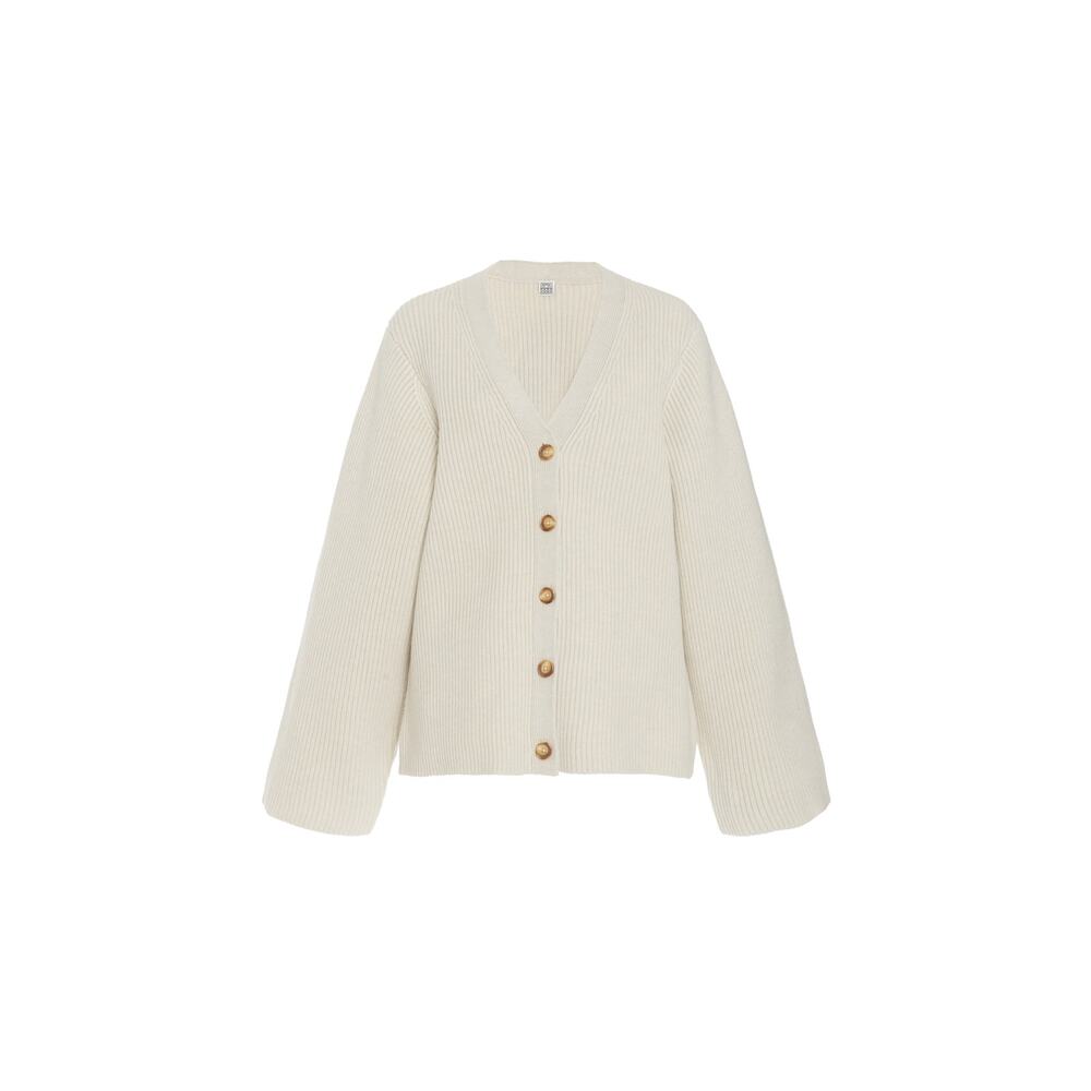 Totême Lambswool Knit Cardigan - S - Neutral